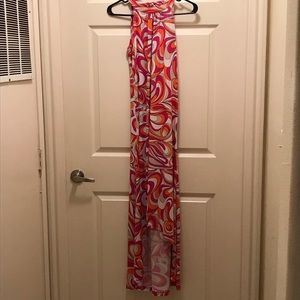 Michael Kors Multi-colored Hi-low Dress, Size XS